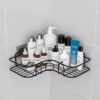 Iron Bathroom Shelf – Wall-Mounted Storage Basket