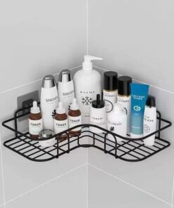 Iron Bathroom Shelf – Wall-Mounted Storage Basket